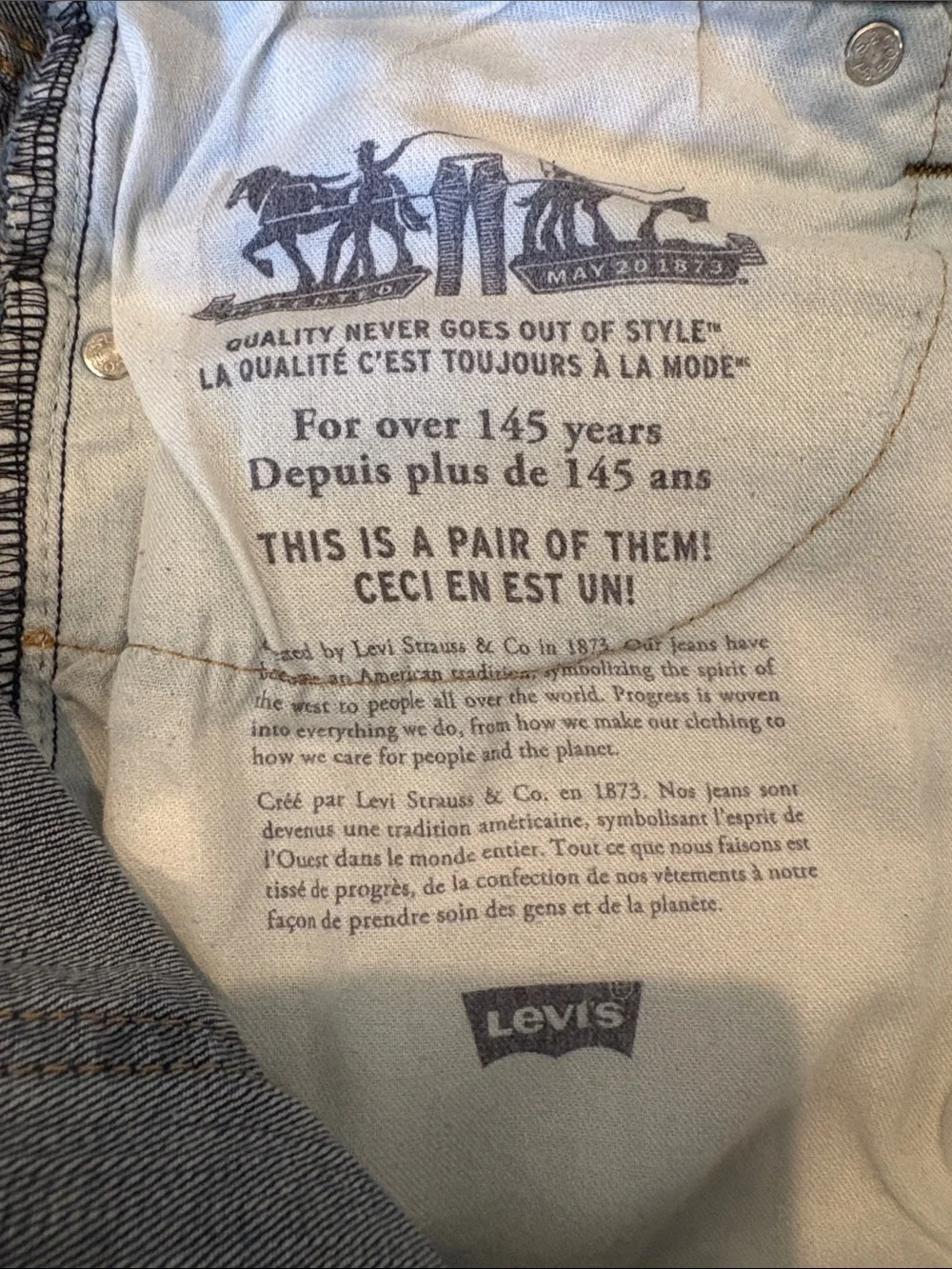 Levi's Men's 502 Blue Jeans. 34X32